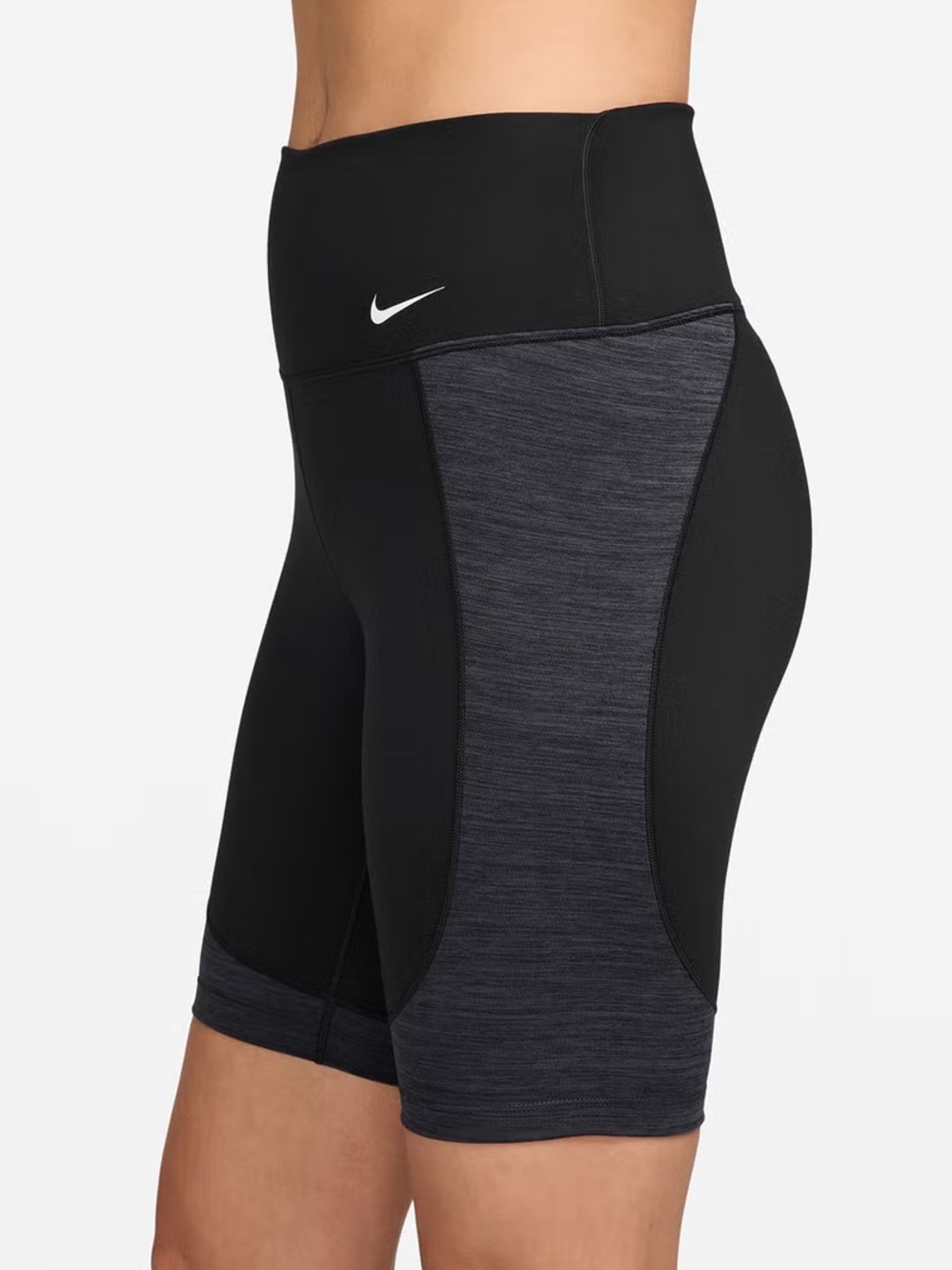 NWT Nike One Dri-FIT Women’s 8” High-Rise Training Biker Shorts Black Gray